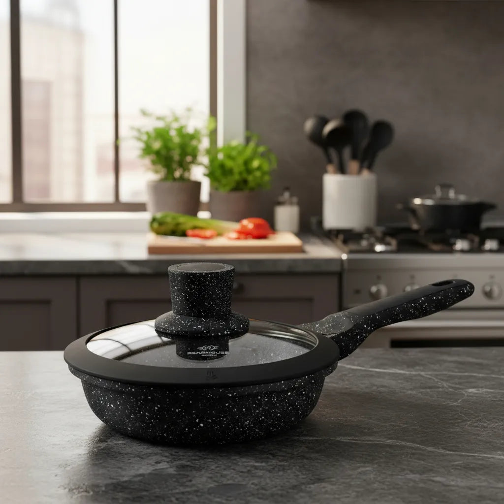 Sartén Renahouse Mármol Antiadherente 20 cm con Tapa | Pago Contraentrega en Colombia