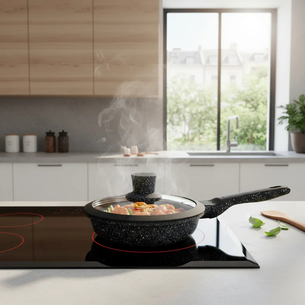 Sartén Renahouse Mármol Antiadherente 20 cm con Tapa | Pago Contraentrega en Colombia