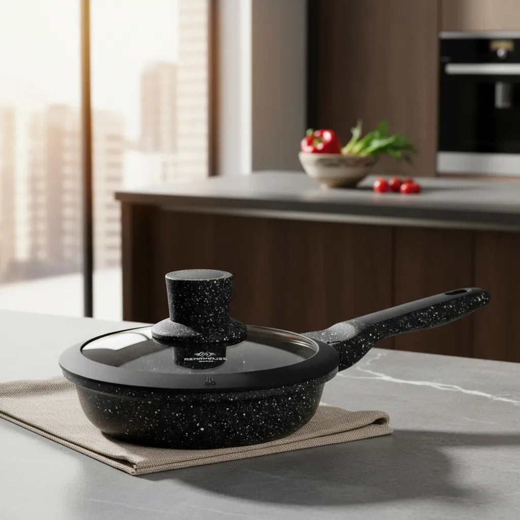 Sartén Renahouse Mármol Antiadherente 20 cm con Tapa | Pago Contraentrega en Colombia